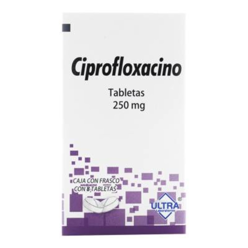 Ciprofloxacino 250 mg 8 tabletas
