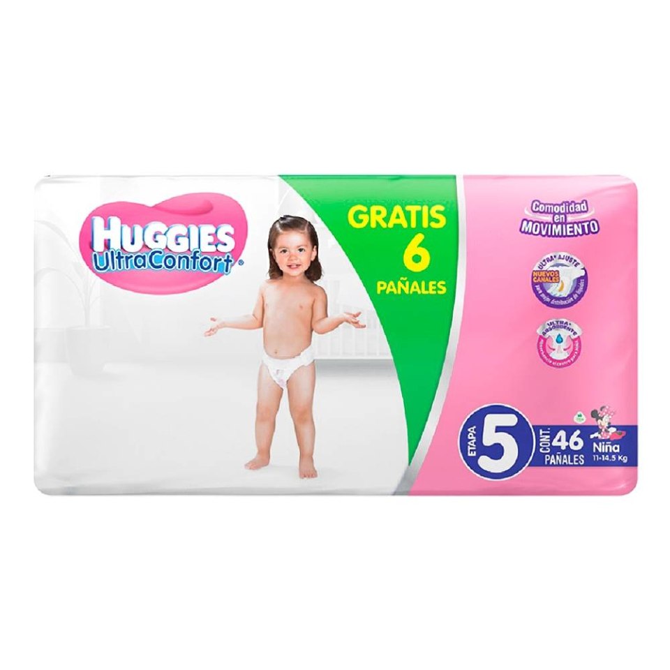 Pañales Huggies UltraConfort etapa 5